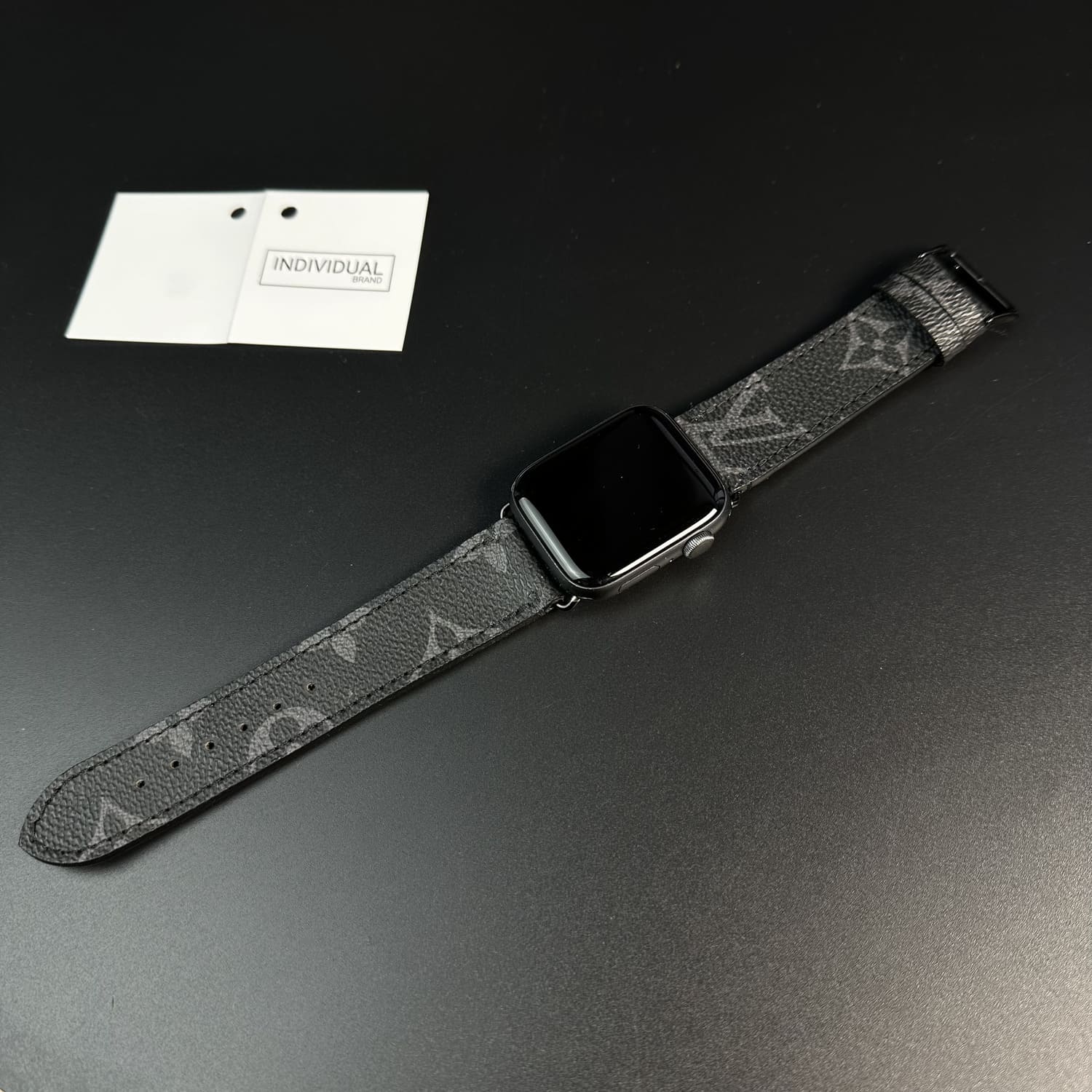 Cinturino Apple Watch Louis Vuitton Artigianale Nero
