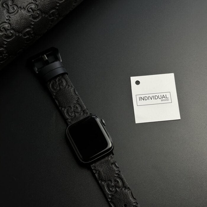 cinturino nero gucci apple watch