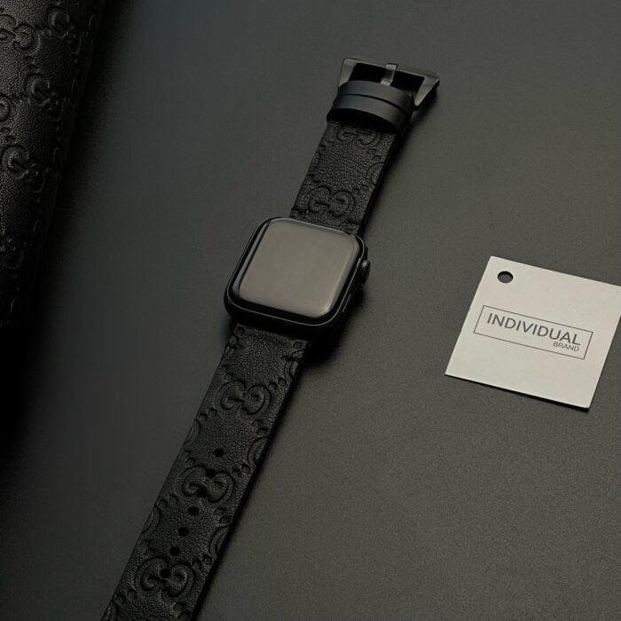 black gucci apple watch strap