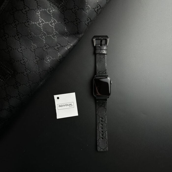 black gucci apple watch strap