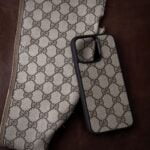 Cover Gucci iPhone 15 pro max, 15 Pro, Plus, 14, 13, 12, 11, X Artigianale