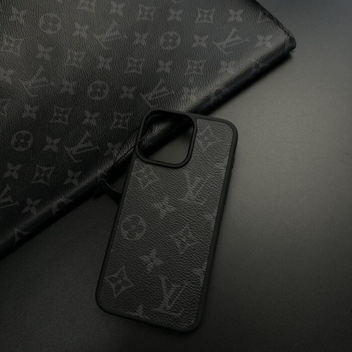 Cover per Samsung S24 Ultra, S23, S22, S21 Louis Vuitton Nero Artigianale