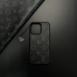 Cover for iPhone 15, 14, 13, 12 Louis Vuitton Handcrafted Black