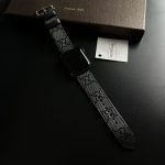 Cinturino Apple Watch Gucci Nero Cucito Artigianale