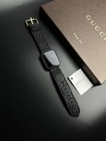 Cinturino Apple Watch Gucci Blu Scuro Cucito Artigianale