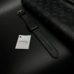 Cinturino Apple Watch Louis Vuitton Nero Cucito Artigianale